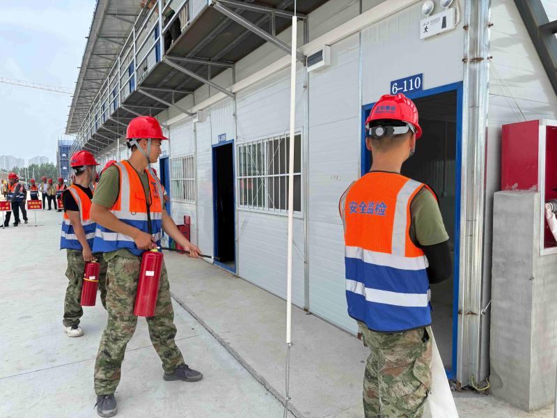 安徽国防科技职业学院新校区建设项目开展消防应急演练